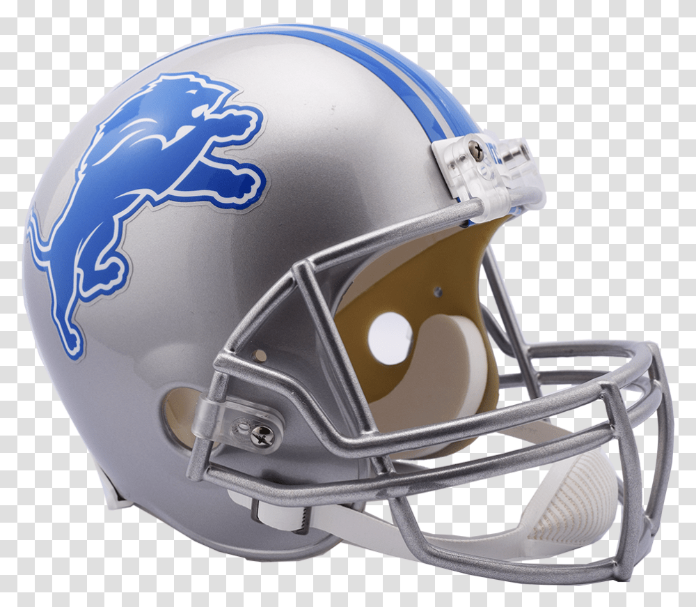 Detroit Lions Replica Vsr4 Full Size Helmet 2017 Football Helmet, Clothing, Apparel, Team Sport, Sports Transparent Png