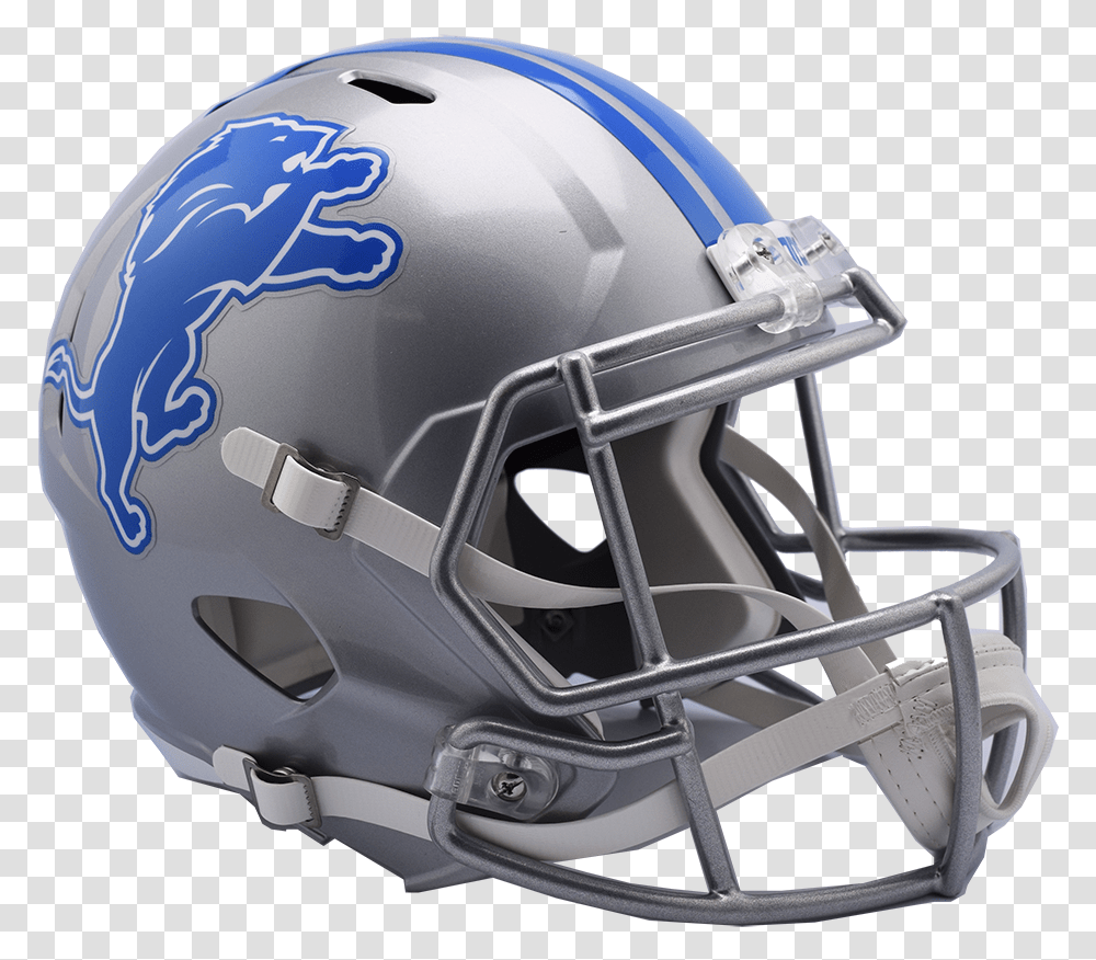 Detroit Lions Speed Replica Helmet Detroit Lions Helmet, Apparel, Football Helmet, American Football Transparent Png
