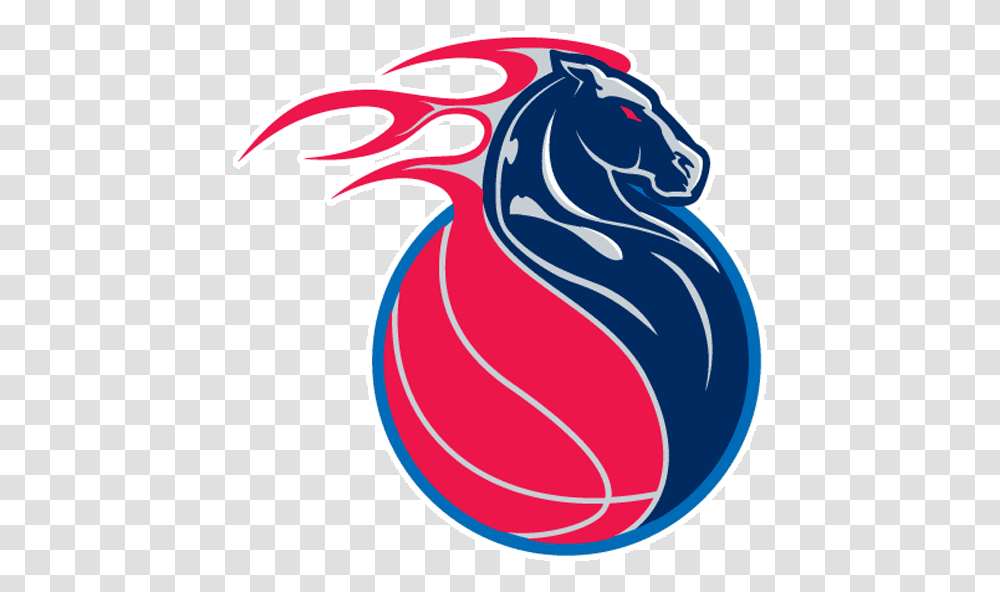 Detroit Pistons Older Alternate Logo Detroit Pistons Horse Logo, Animal, Label, Text, Outdoors Transparent Png
