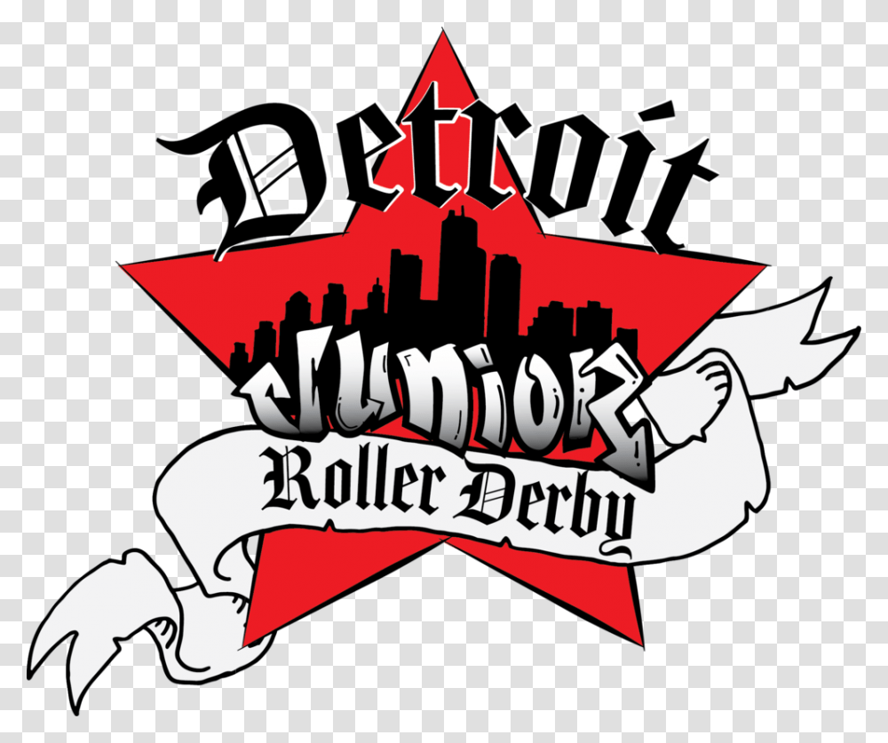 Detroit Roller Derby, Label, Hand, Paper Transparent Png