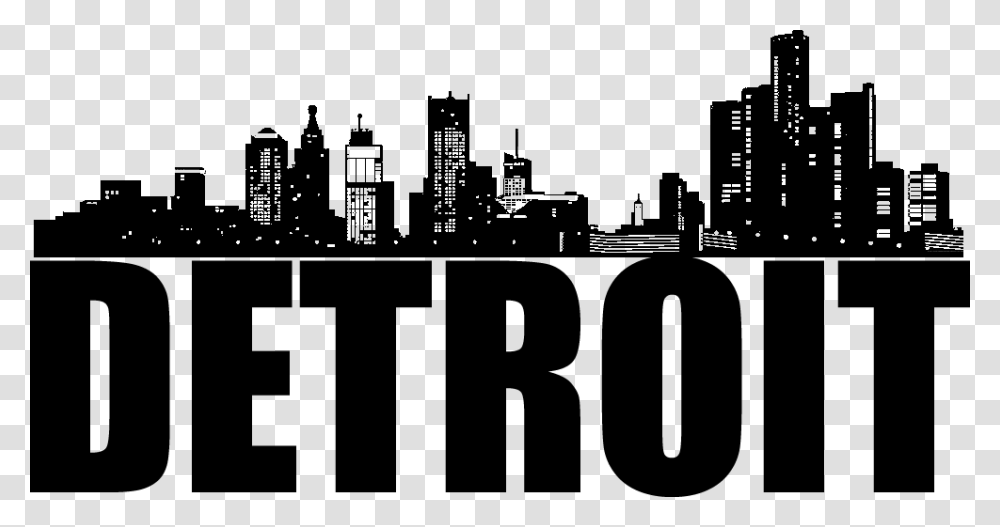 Detroit Skyline, Building, Urban, City, Metropolis Transparent Png