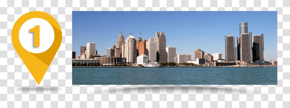 Detroit Skyline Detroit Michigan, City, Urban, Building, High Rise Transparent Png