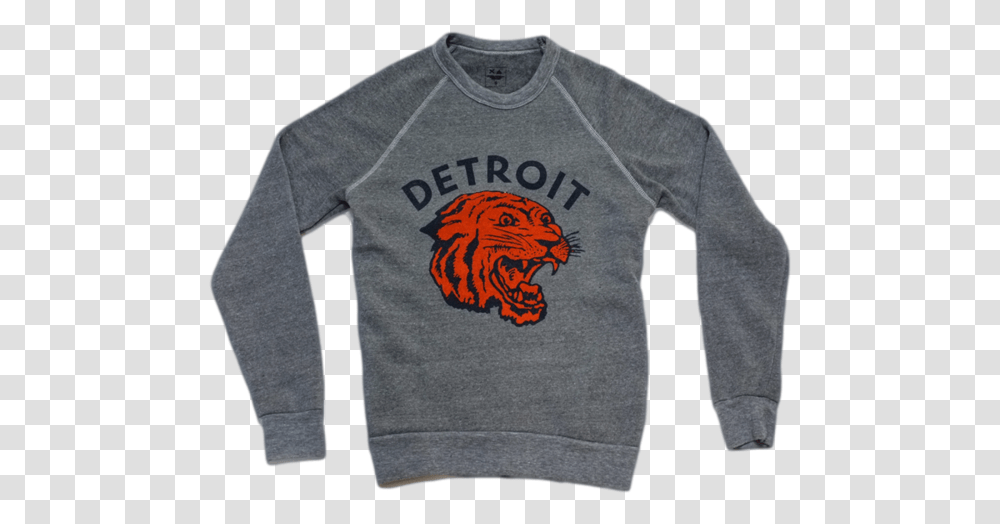 Detroit Tiger Sweatshirt, Apparel, Sleeve, Long Sleeve Transparent Png
