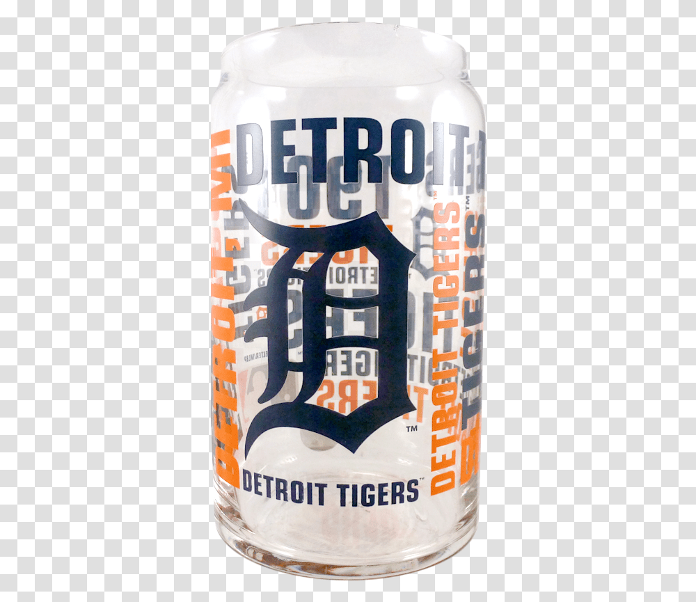 Detroit Tigers Can Shaped Glass Detroit Tigers Logo Small, Beverage, Tin, Beer, Alcohol Transparent Png