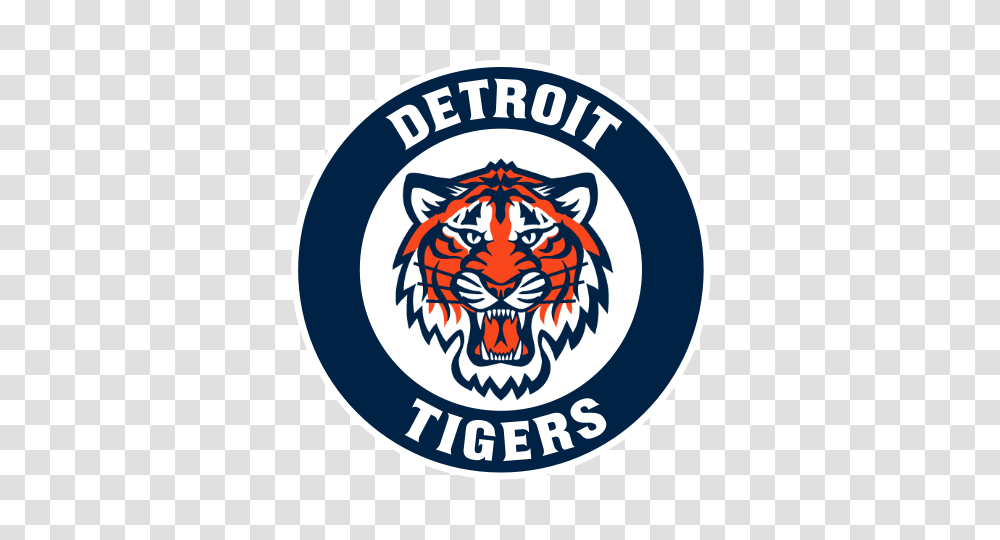 Detroit Tigers Circle Logo, Emblem, Label Transparent Png