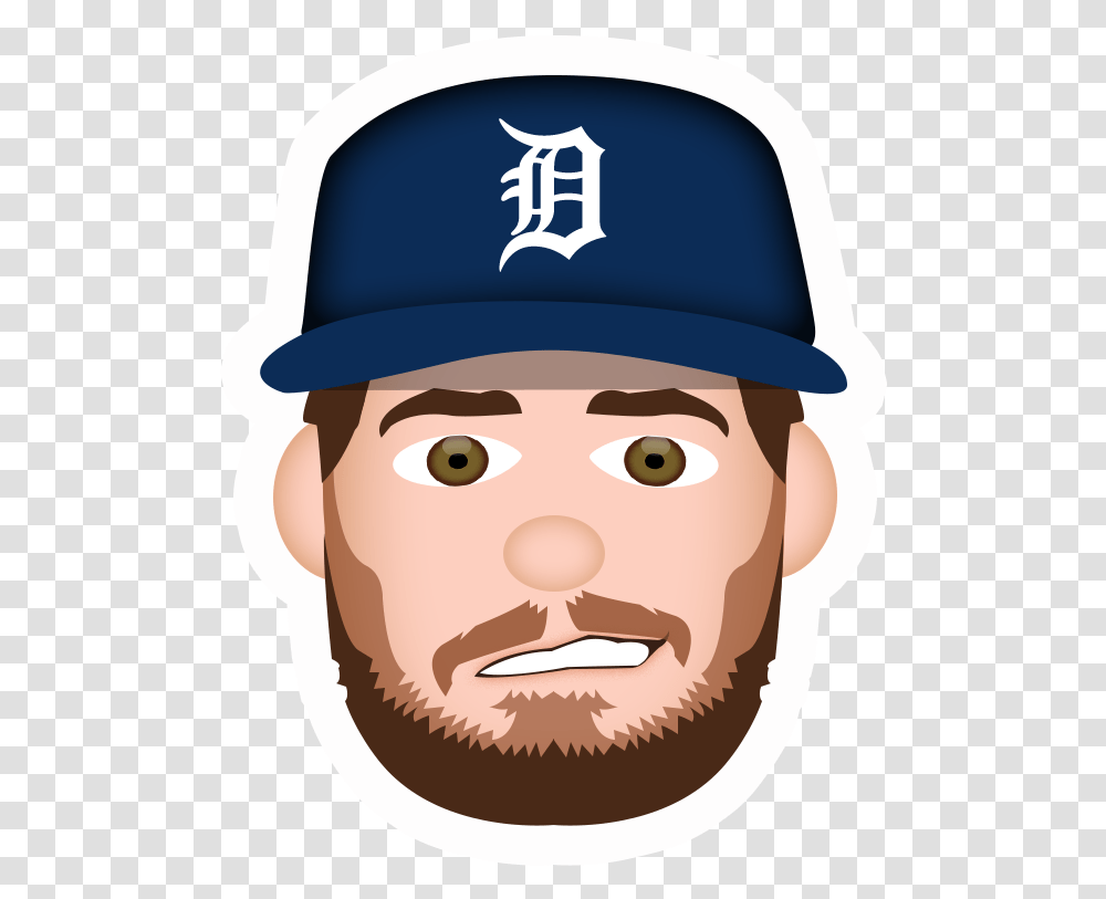 Detroit Tigers Emoji, Face, Person, Baseball Cap, Hat Transparent Png