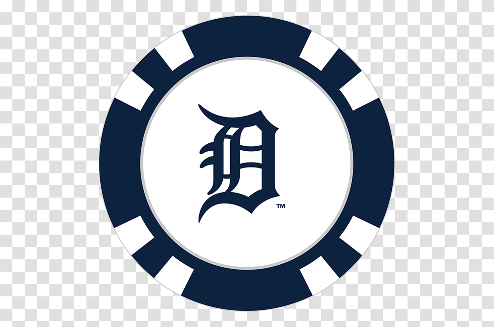 Detroit Tigers Poker Chip Ball Marker, Logo, Trademark Transparent Png