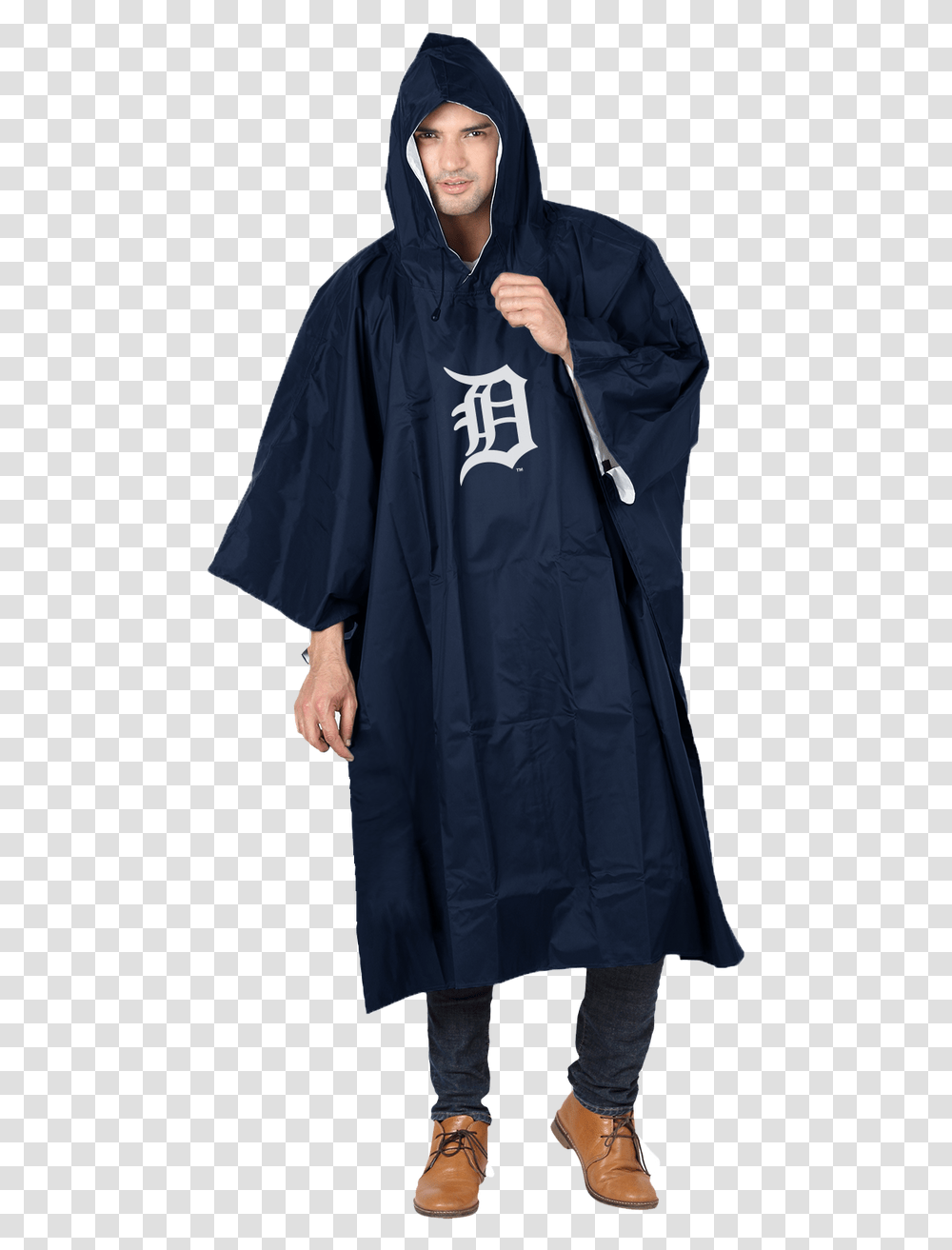 Detroit Tigers Rain Runner Poncho By Northwest Detroit Tigers D, Apparel, Coat, Person Transparent Png