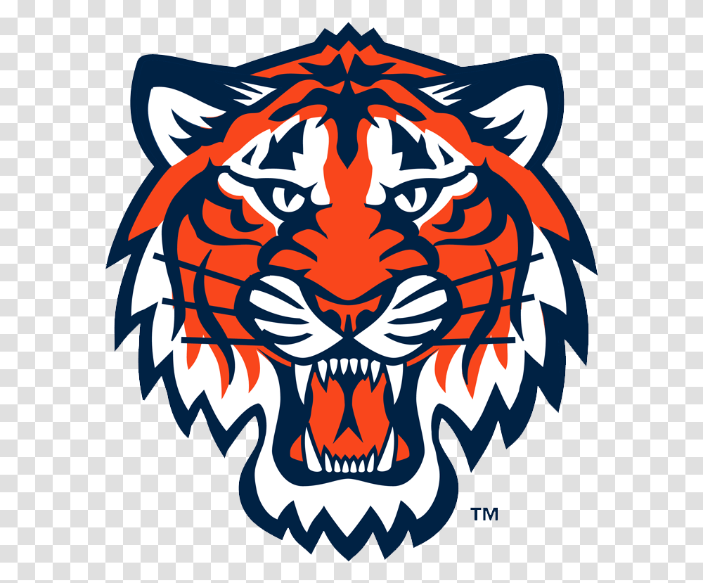 Detroit Tigers Tiger Logo, Label, Trademark Transparent Png