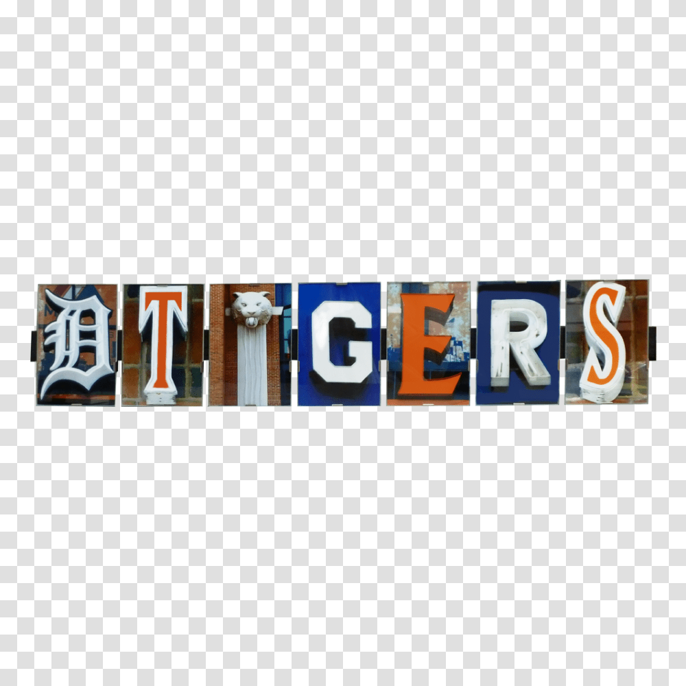 Detroit Tigers Word Art Heart Of Michigan, Number, Alphabet Transparent Png
