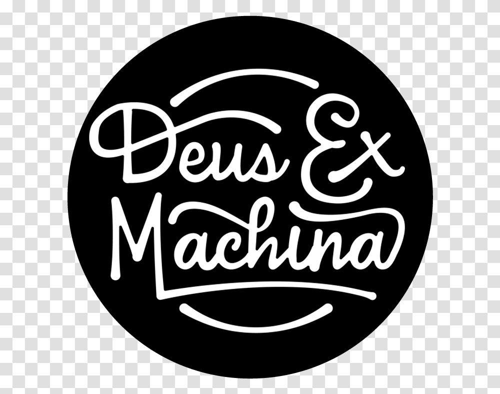 Deus Ex Machina Logo, Handwriting, Calligraphy, Label Transparent Png