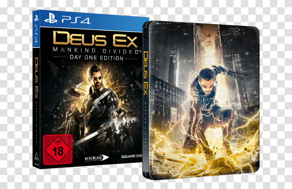 Deus Ex Mankind Divided Day One Edition, Person, Human, Disk, Dvd Transparent Png