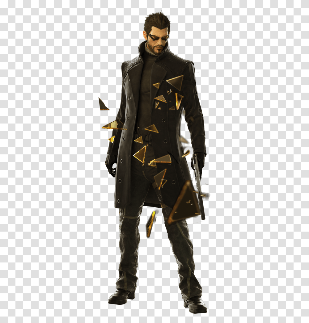 Deus Ex Mankind Divided Render, Apparel, Coat, Overcoat Transparent Png
