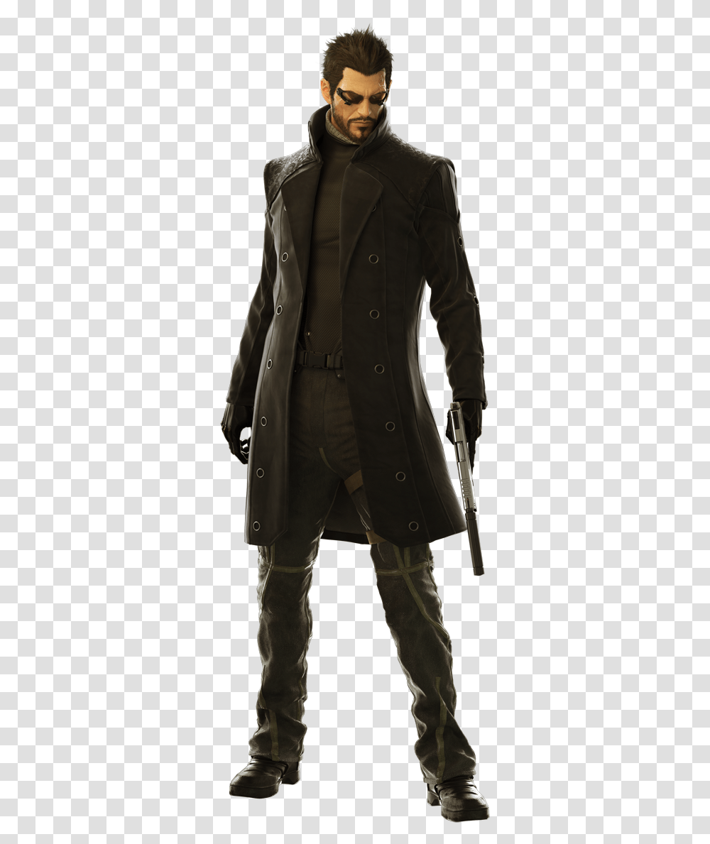 Deus Ex Mankind Divided Render, Apparel, Coat, Trench Coat Transparent Png