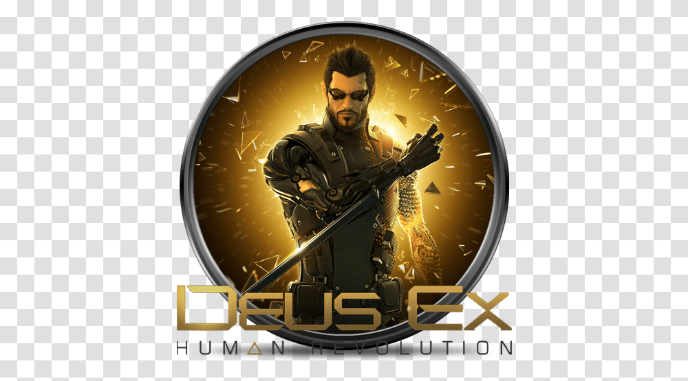 Deus Ex Picture Hq Image Deus Ex Human Revolution, Poster, Advertisement, Person, Weapon Transparent Png