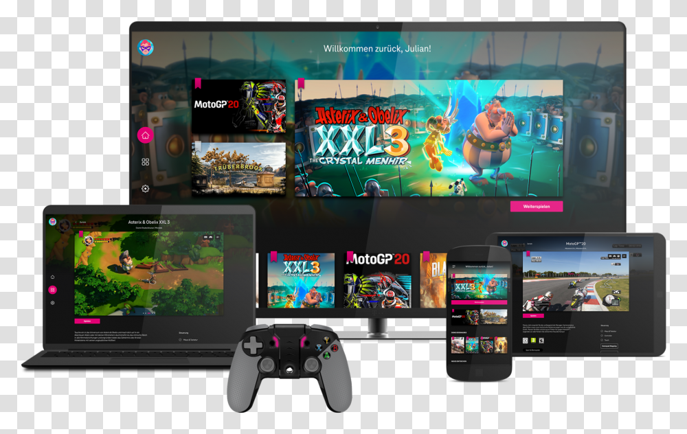 Deutsche Telekom Launches Cloud Gaming Cloud Gaming, Mobile Phone, Electronics, Cell Phone, Tablet Computer Transparent Png