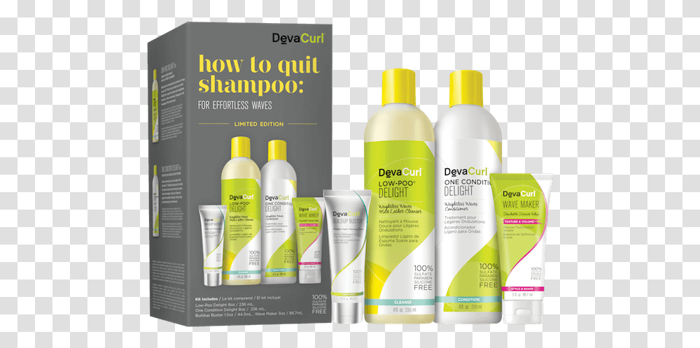 Devacurl Wavy Hair Kit, Bottle, Sunscreen, Cosmetics, Label Transparent Png