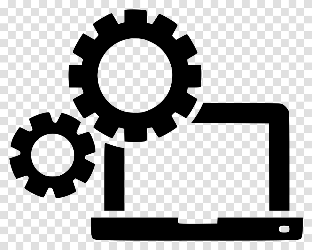 Development Computer Engineering Logo Design, Machine, Gear, Cross Transparent Png