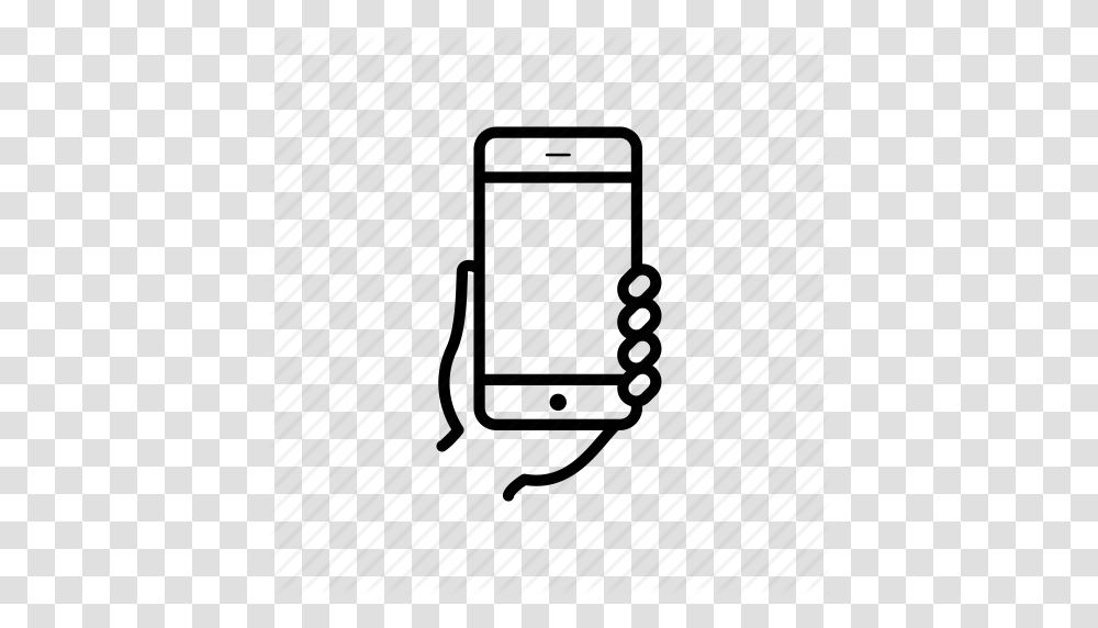 Device Gadget Hand Holding Iphone Mobile Smartphone Icon, Electrical Device, Cylinder Transparent Png