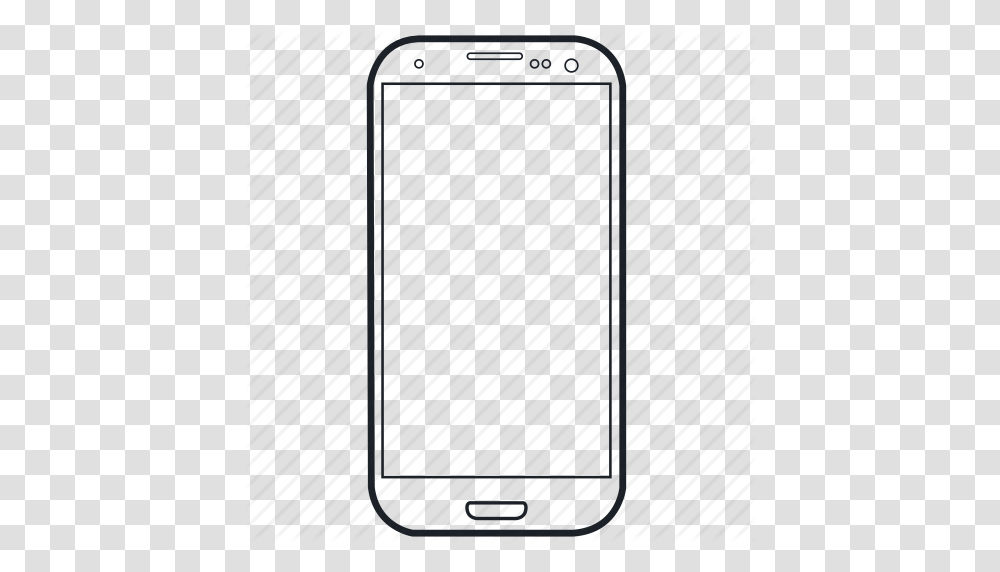 Device Lineart Smartphone Tech Technology Icon, Pattern, Plot, Tabletop Transparent Png