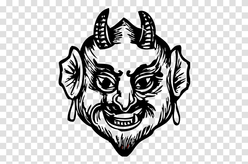 Devil Clipart Black And White Nice Clip Art, Outdoors, Nature, Gray, Quake Transparent Png