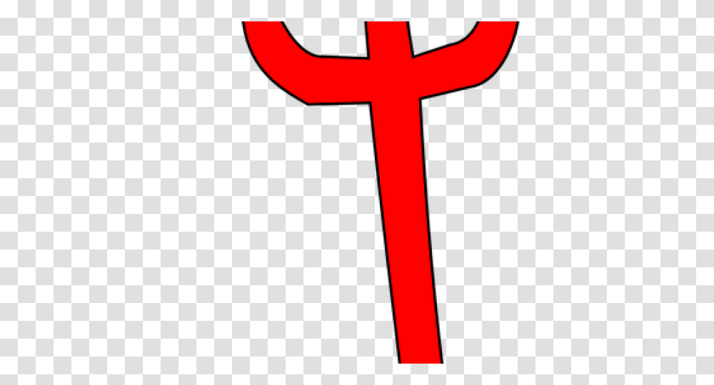 Devil Clipart, Cross, Trident, Emblem Transparent Png