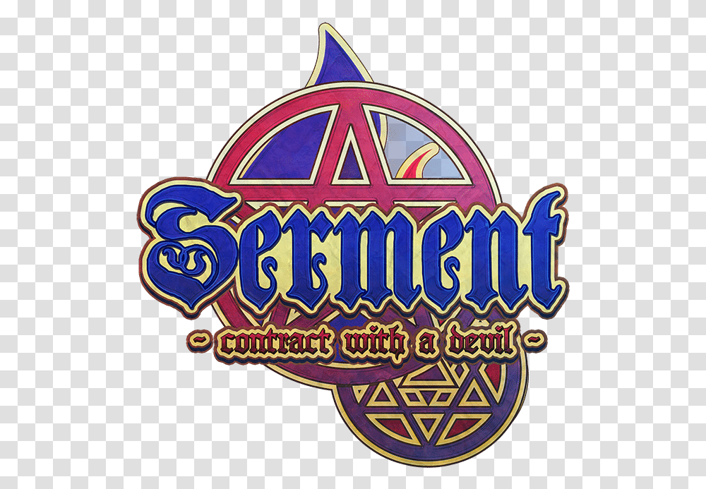Devil Demo Release Date Serment Contract With A Devil Logo, Symbol, Trademark, Emblem, Badge Transparent Png