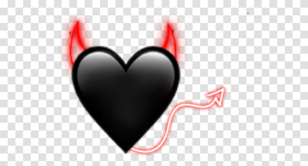 Devil Demon Horn Tail Emoji Love Heart Black Heart, Bird, Animal, Person, Human Transparent Png