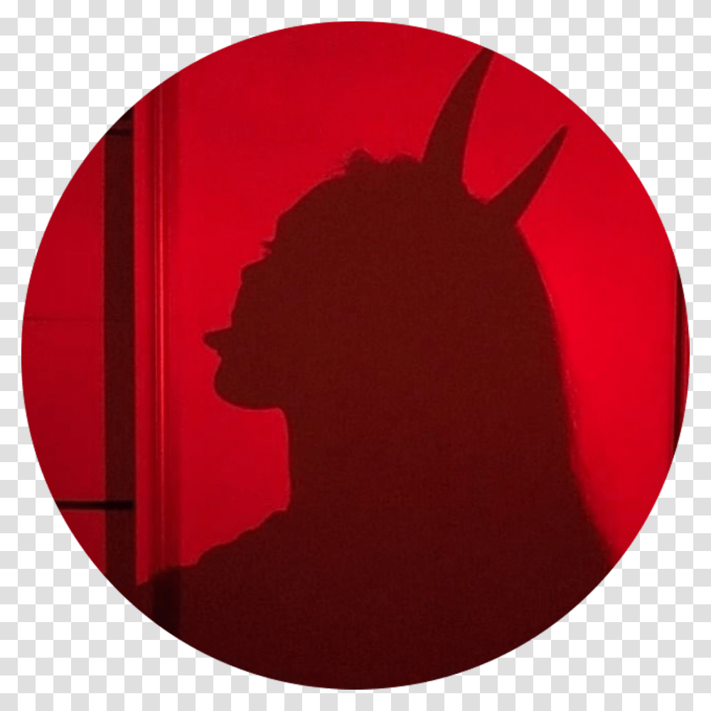 Devil Devilish Devilgirl Red Aesthetic Horns Shadow, Logo, Trademark Transparent Png
