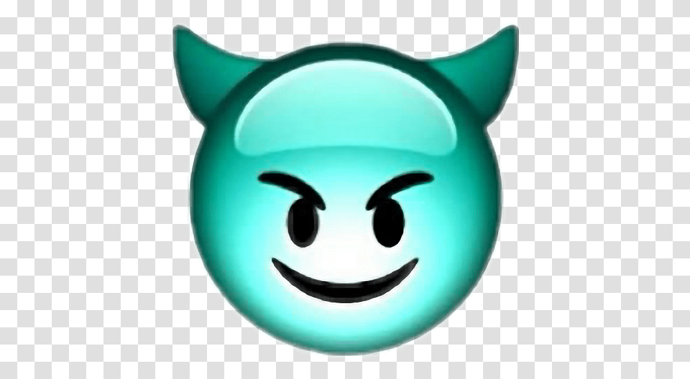 Devil Emoji Blue Teal, Logo, Trademark, Snowman Transparent Png