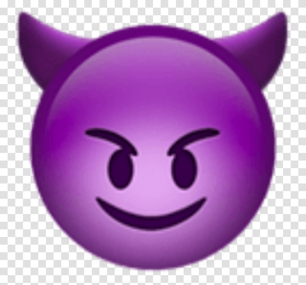 Devil Face Clipart Emoji, Piggy Bank, Sphere, Balloon, Purple Transparent Png