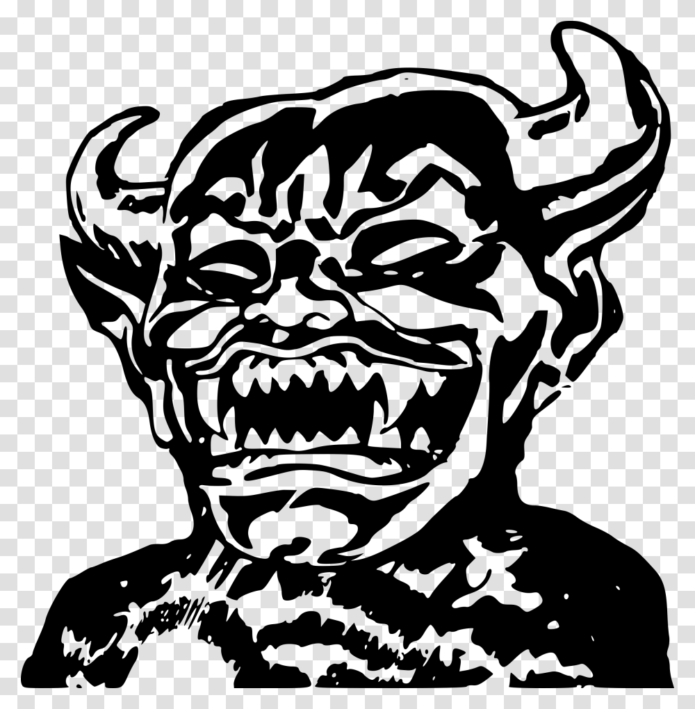 Devil Face Image Background Demon Face, Gray, World Of Warcraft Transparent Png