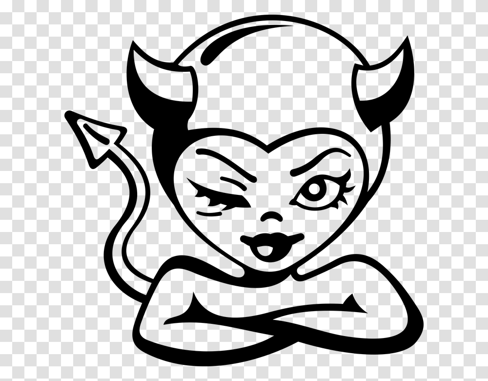 Devil Flirt Girl Imp Woman Devil Girl Vector, Gray, World Of Warcraft Transparent Png