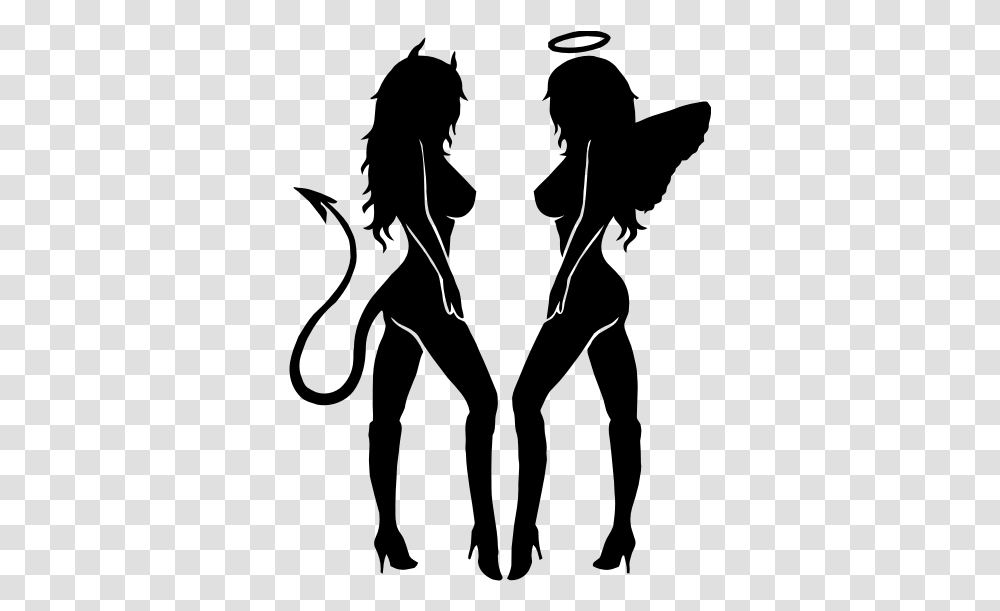 Devil Girl And Angel Girl, Gray, World Of Warcraft Transparent Png