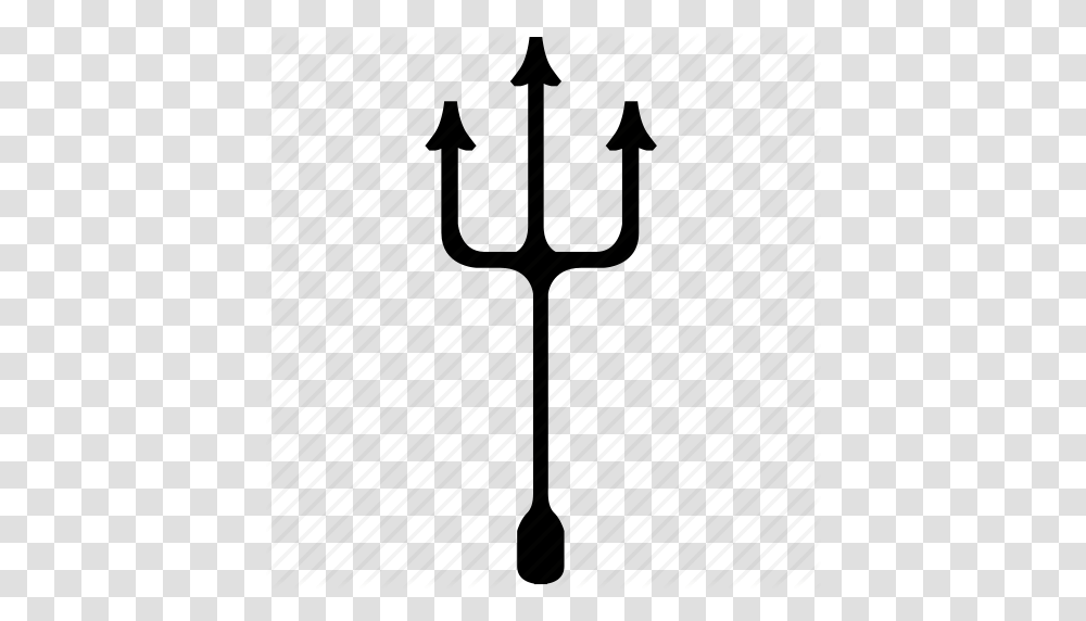 Devil Halloween Neptune Poseidon Trident Weapon Icon, Emblem, Spear, Weaponry Transparent Png