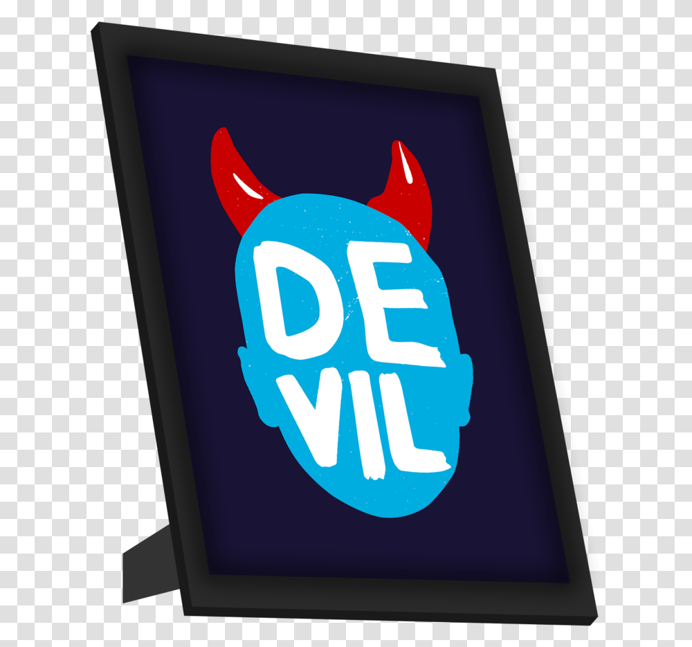 Devil Horns Framed Art Language, Text, Word, Alphabet, Monitor Transparent Png