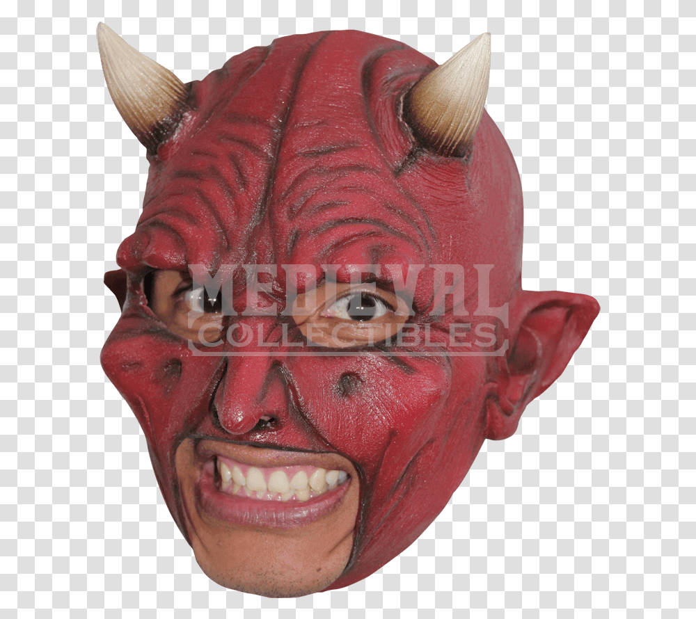 Devil Mask Deluxe Open Mouth Latex Mask Masks With Open Mouth, Head, Lip, Teeth, Person Transparent Png