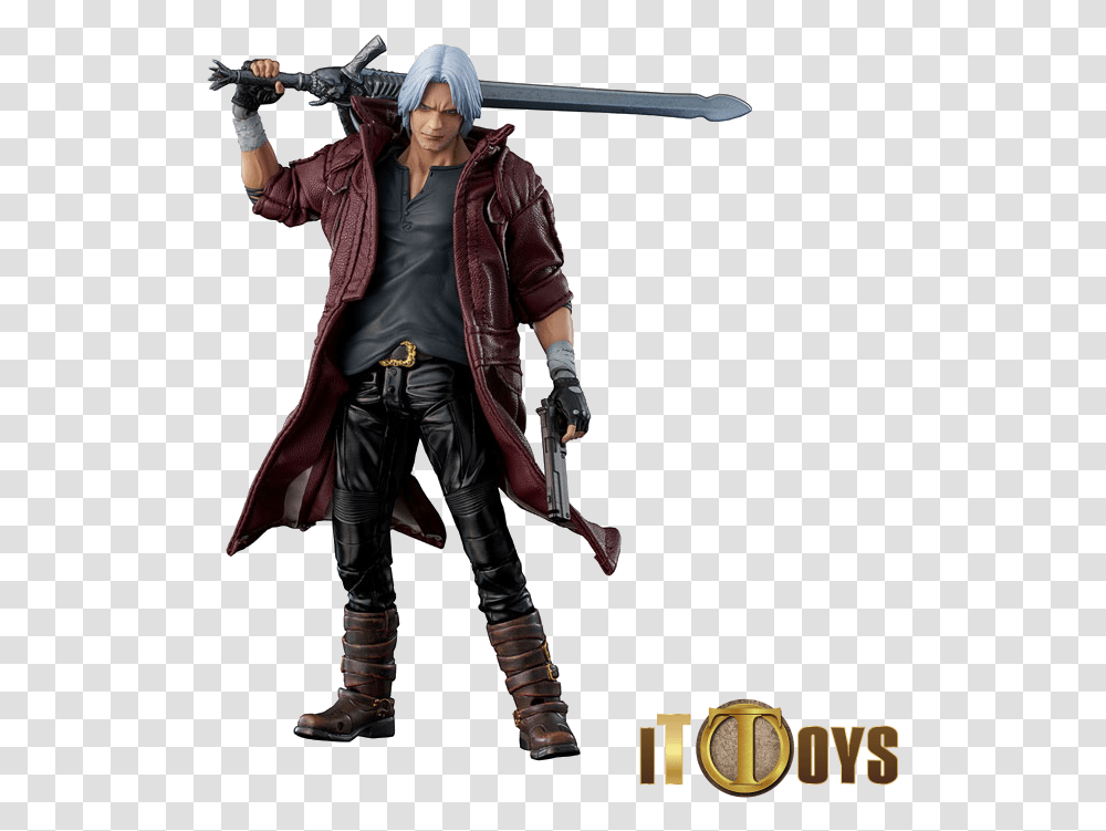 Devil May Cry 5 Dante Figure, Person, Coat, Weapon Transparent Png