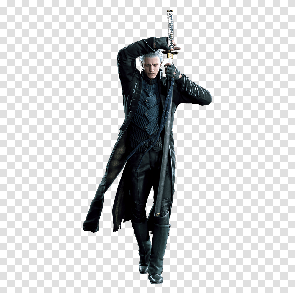 Devil May Cry Wiki Dmc 5 Vergil Cosplay, Coat, Person, Overcoat Transparent Png