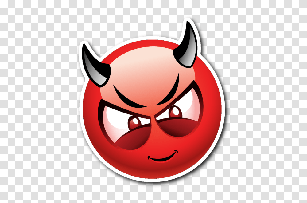 Devil Smiley Emoji Vinyl Die Cut Sticker J S Graphics, Label, Angry Birds Transparent Png