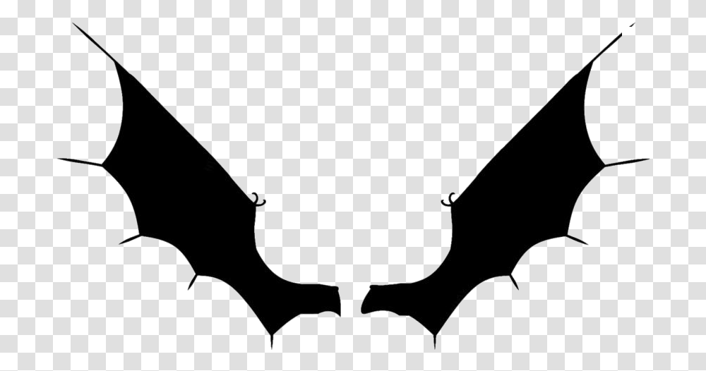 Devil Wing Silhouette Bat Wings Background, Bow, Stencil Transparent Png
