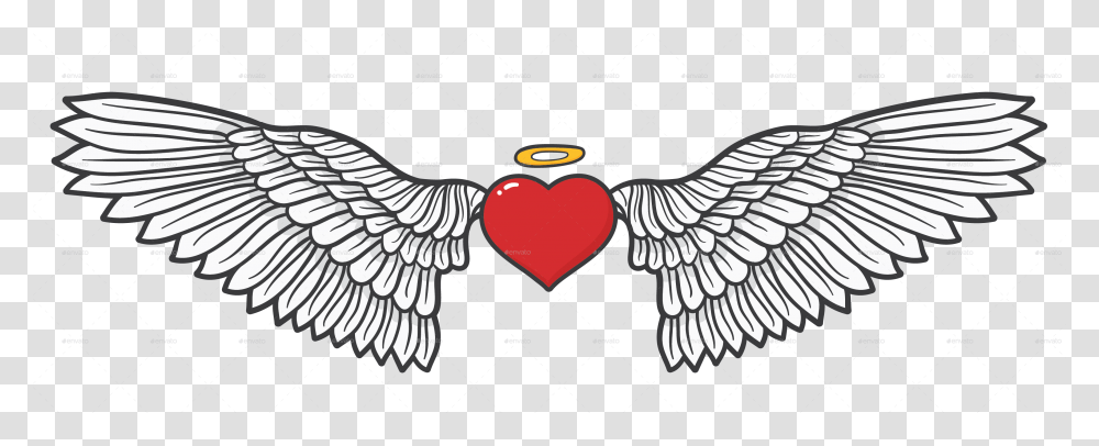 Devil Wings Love Heart With Wings, Cupid, Bird, Animal Transparent Png