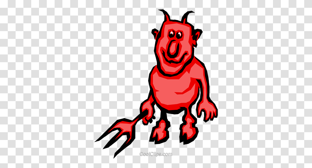 Devil With Pitch Fork Royalty Free Vector Clip Art Clipart, Mountain, Outdoors, Nature, Alien Transparent Png