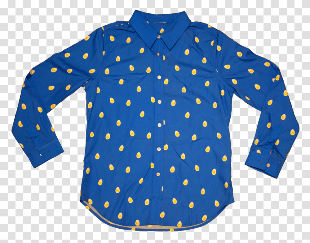 Deviled Egg Long Sleeve Button Up In Royal Blue, Texture, Polka Dot, Apparel Transparent Png