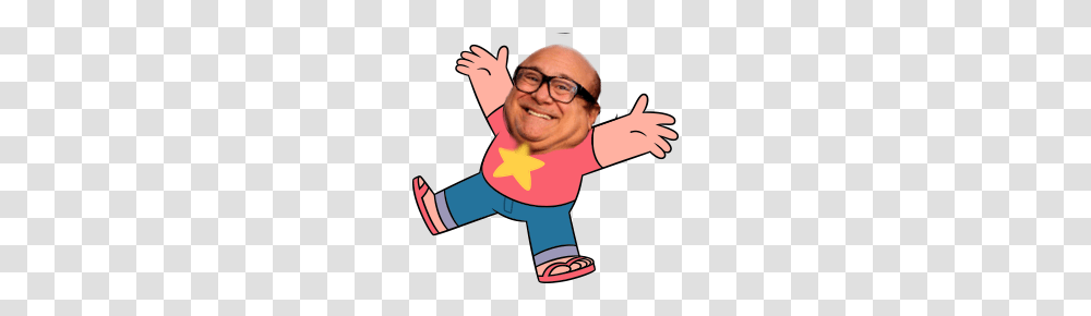 Devito Just Works So Well On Steven, Person, Face, Finger, Hand Transparent Png