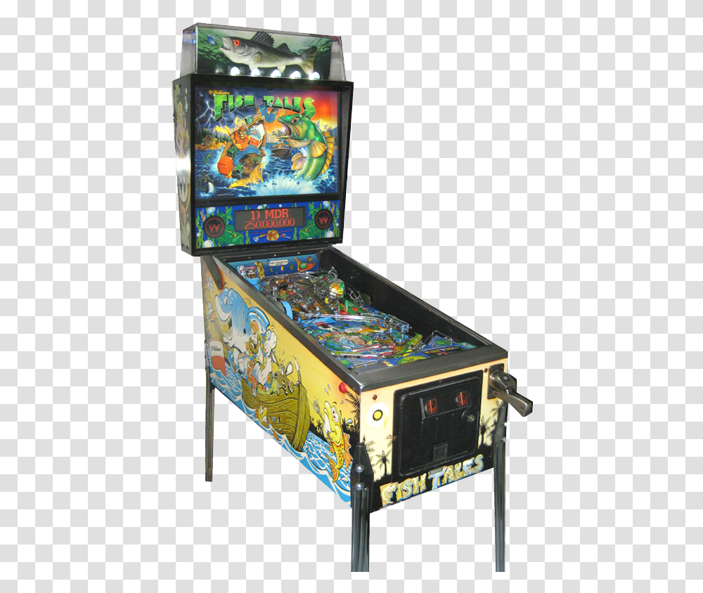 Devolutions Pinball Fishtail, Arcade Game Machine, Animal, Monitor, Screen Transparent Png