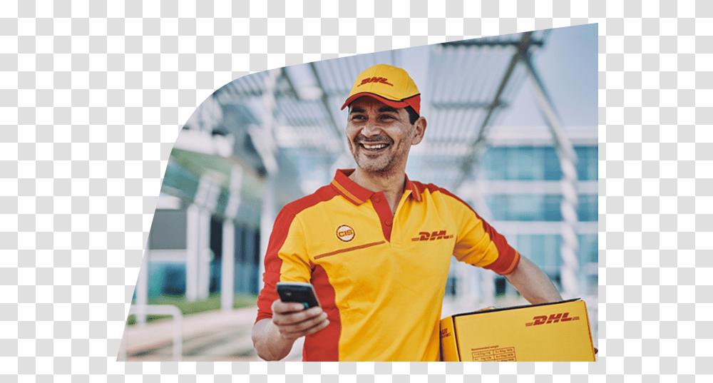 Dhl Dhl, Person, Hat, Clothing, Face Transparent Png