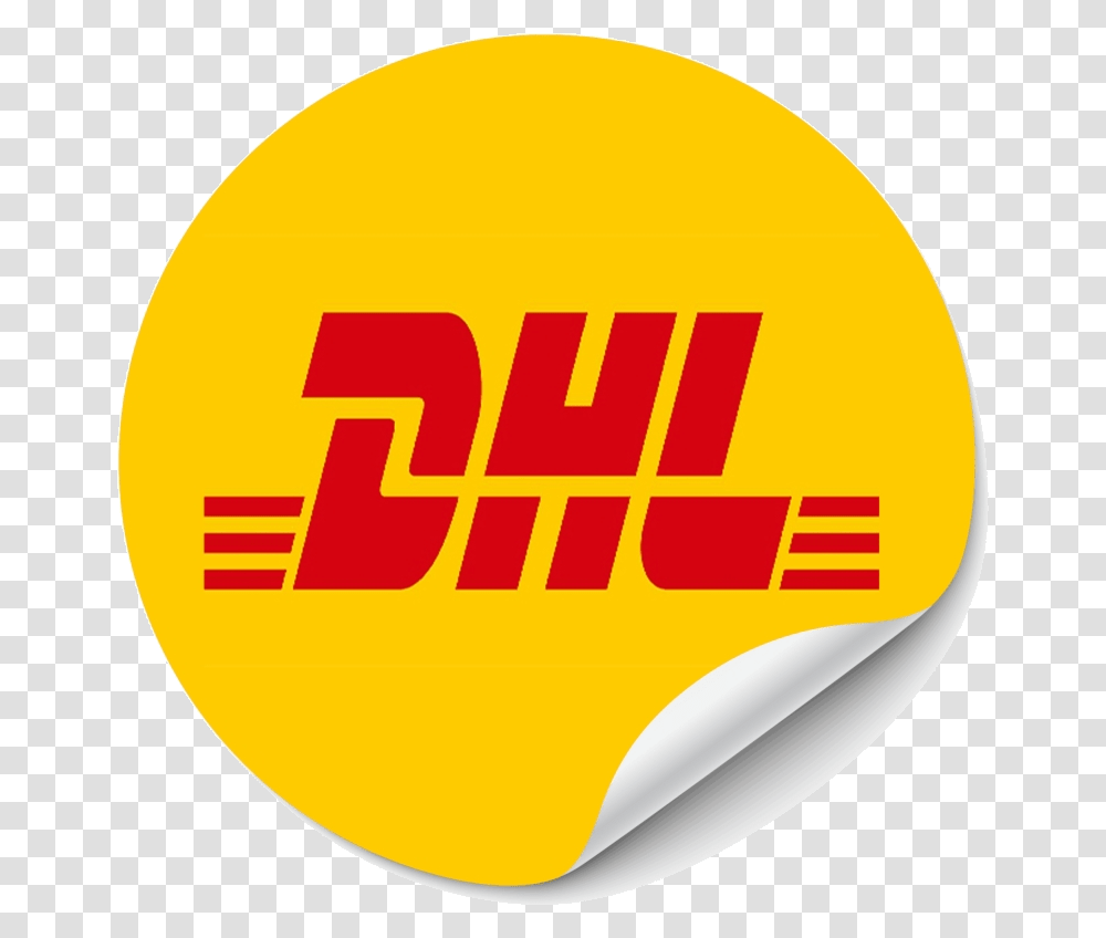 Dhl France Courier Service Logo Dhl Logo, Label, Trademark Transparent Png