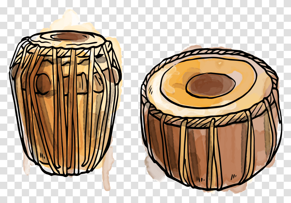 Dholak Tabla Musical Instrument Tom Tabla Illustration, Drum, Percussion, Leisure Activities, Helmet Transparent Png