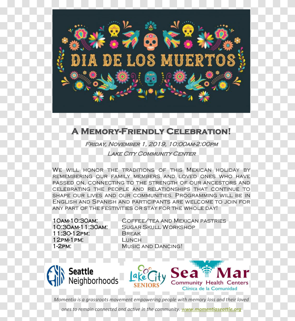 Dia De Los Muertos Celebration Flier, Pattern Transparent Png